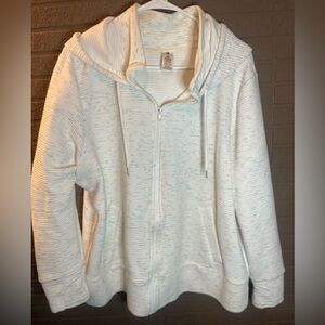 Active Life Cream Zip-Up Hoodie